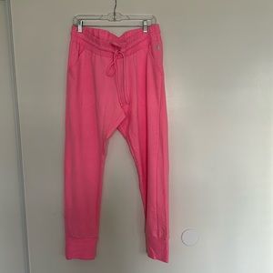 Free People  Neon Pink Joggers